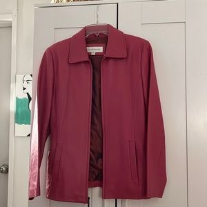 Liz Claiborne leather jacket in pink size medium